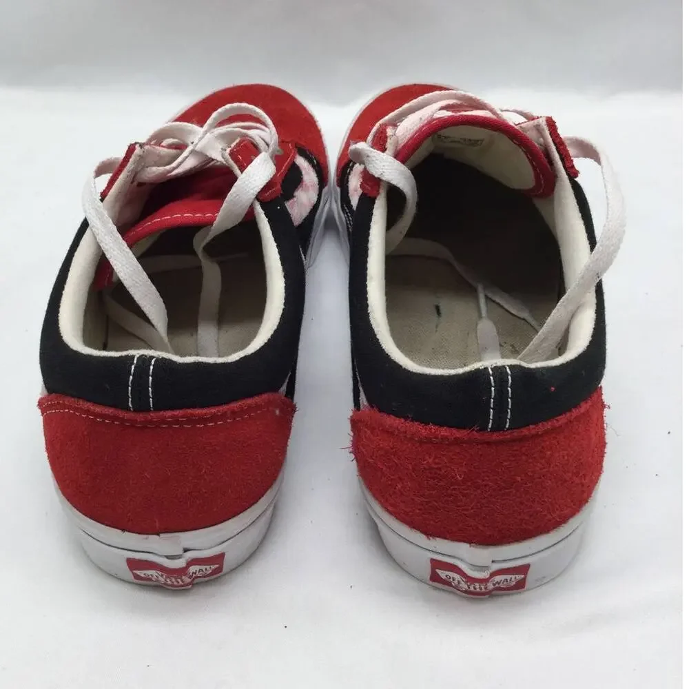 Vans Old Skool Sidestripe V Red, Black & White Shoes M8.5/W10